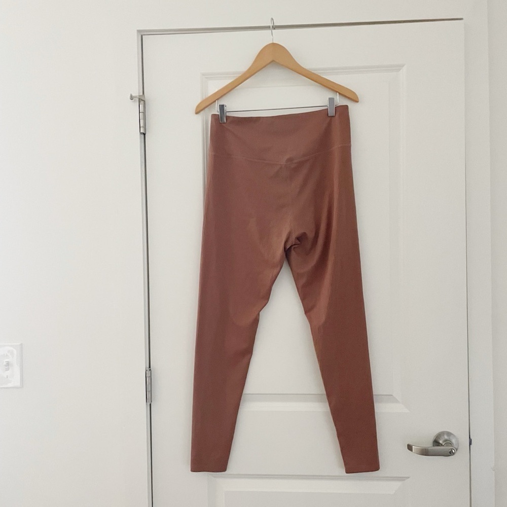 Girlfriend Collection Compressive Ribbed High Rise Leggings Rye 28.5" - Picture 5 of 9